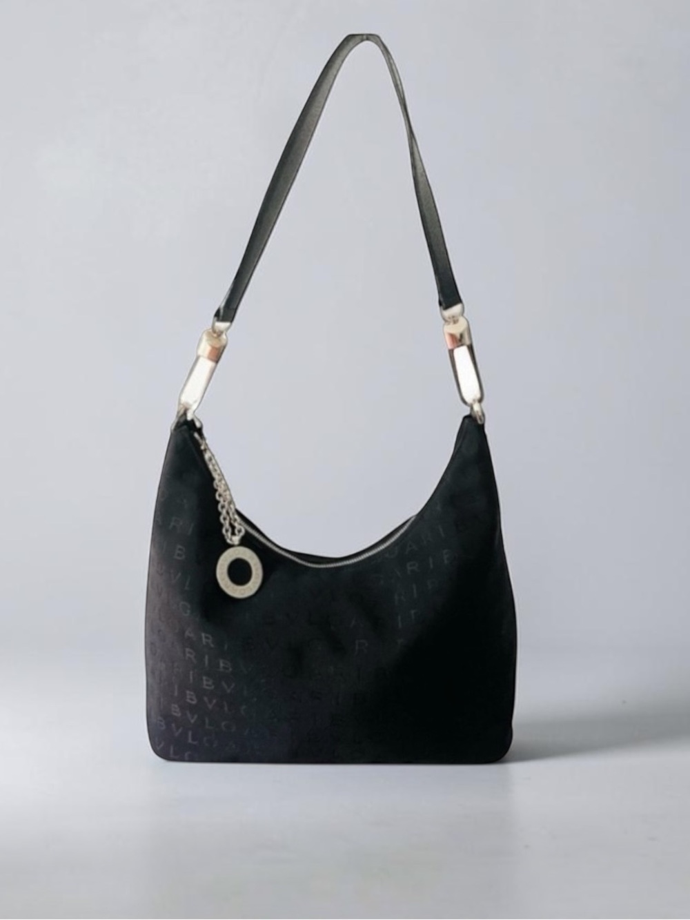 BULGARI BVLGARI Logo Mania Fabric Leather Bag